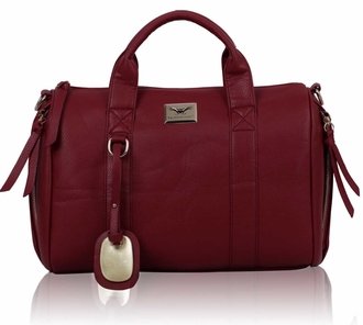 LS00148 -  Red Stunning  Barrel Bag With Long Strap