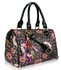 LS7018 - Black Lip Print Tote Bag With Charm