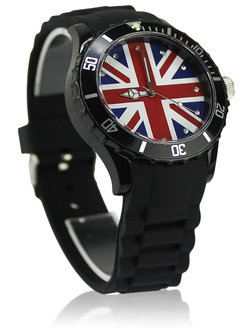 LSW007-Wholesale & B2B Unisex Black Union Jack Watch Supplier & Manufacturer