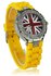 LSW009-Yellow Diamante Union Jack Watch