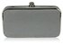 LSE00150 - Silver Beaded Hard Case Evening Clutch