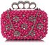 LSE00158- Wholesale & B2B Pink Women's Knuckle Rings Clutch With Crystal Decoration Supplier & Manufacturer