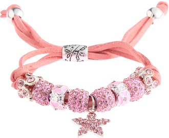 LSB0037-Pink Crystal Bracelet With Star Charm