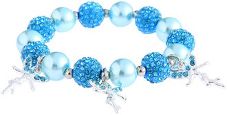 LSB0042- Wholesale & B2B Teal Crystal Bracelet With Fairy Charms Supplier & Manufacturer