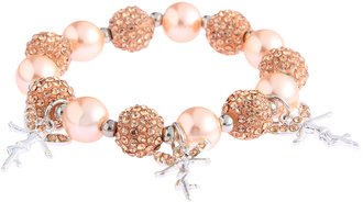 LSB0042- Champagne Crystal Bracelet With Fairy Charms