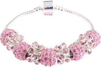 LSB0044- Pink Crystal Bracelet