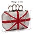 LSE00169 - Wholesale & B2B Ivory Knuckle Rings Clutch With Crystal Decoration Supplier & Manufacturer
