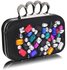 LSE00171 - Wholesale & B2B Black Knuckle Rings Clutch With Crystal Decoration Supplier & Manufacturer