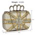 LSE00176- Wholesale & B2B Ivory Women's Knuckle Rings Evening Bag Supplier & Manufacturer
