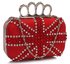 LSE00177- Wholesale & B2B Red Women's Knuckle Rings Evening Bag Supplier & Manufacturer