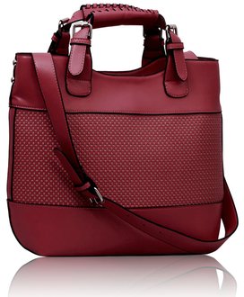 LS00268 - Fuchsia Ladies Fashion Tote Handbag