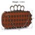 LSE00184 - Wholesale & B2B Brown Women's Knuckle Rings Evening Bag Supplier & Manufacturer