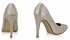 LSS00102 - Champagne Diamante Embellished High Heel Court Shoes