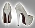 LSS00115 -  Ivory Skull Diamante Embellished Platform Shoes