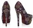 LSS00116 - Purple Diamante Embellished Platform Shoes
