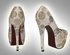 LSS00116 - Champagne Diamante Embellished Platform Shoes