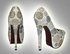LSS00116 - Ivory Diamante Embellished Platform Shoes