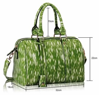 LS7008 - Green Medium Barrel Handbag