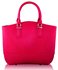 LS00104 - Pink  Retro Snakeskin Tote Handbag