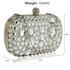 LSE00210 - Wholesale & B2B Silver Sparkly Crystal Satin Clutch purse Supplier & Manufacturer