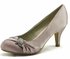 LSS00132 - Nude Diamante Satin Court Shoes