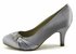 LSS00132 - Silver Diamante Satin Court Shoes