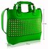 LS00106A - Green Ladies Fashion Studded Tote Handbag