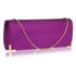 LSE00235 - Purple Glitter Clutch Bag
