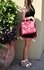 LS008A- Pink Womens Satchel With Long Strap
