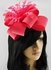 LSH00179-  Coral Feather & Flower Fascinator
