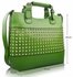 LS00106 -  Green Ladies Fashion Studded Tote Handbag