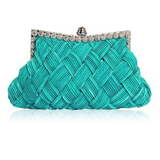 LSE0079 - Emerald Crystal Evening Clutch Bag