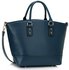 LS0085B- Navy Fashion Tote With Long Strap