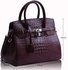 LS00140C  - Luxury Burgundy Croc Style Tote Bag
