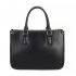 AG00184NEW - 3 top Zip Black Tote Handbag