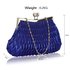 LSE00193 - Royal Blue Crystal Evening Clutch Bag