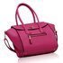 LS0083 - Fuchsia Twist Lock Closure Shoulder Handbag