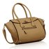 LS0083 - Nude Twist Lock Closure Shoulder Handbag