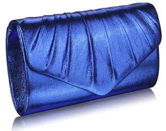 LSE0068 - Blue Metallic Clutch Bag