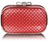 LSE00257 - Red Crystal Evening Clutch Bag