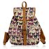 LS00269B - Nude Butterfly Print Rucksack Bag - Canvas
