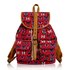 LS00269B - Red Butterfly Print Rucksack Bag - Canvas
