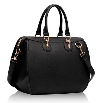 LS0099  - Black Grab Shoulder Handbag
