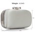 AGC00258 - Ivory Satin Clutch Evening Bag