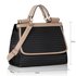 LS00272A - Black Vintage Style Fashion Tote Handbag