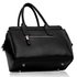 LS00218 - Black Double- Handle Shoulder Tote Bag