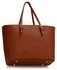 LS00297 - Brown Women's Large Tote Bag