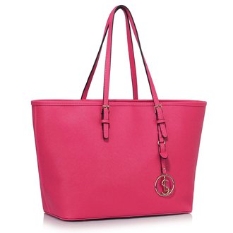 LS00297 - Pink Women's Large Tote Bag