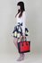 LS0090A - Black / Red Tote Bag With Long Strap