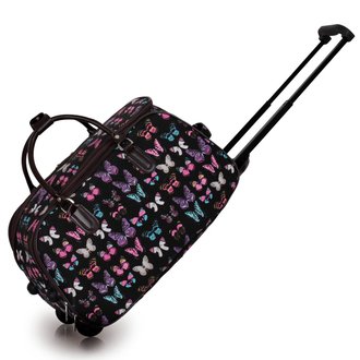 AGT00308A - Wholesale & B2B Black Light Travel Holdall Trolley Luggage With Wheels - CABIN APPROVED Supplier & Manufacturer